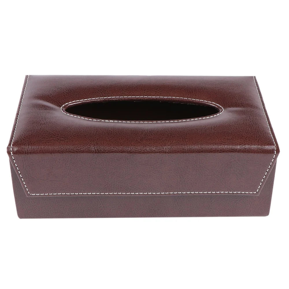 Premium Leather Tissue Box Holder