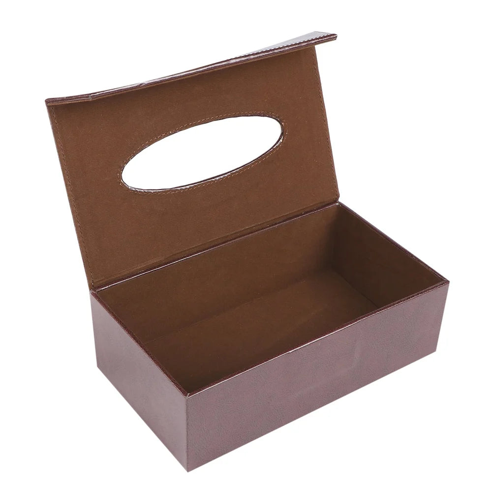 Premium Leather Tissue Box Holder