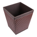 Woven Leather Waste Bin