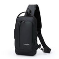 Multi-Functional Anti-Theft Shoulder Bag Combination Lock And Waterproof Chest Bags USB Charging Port Sling Shoulder Bag