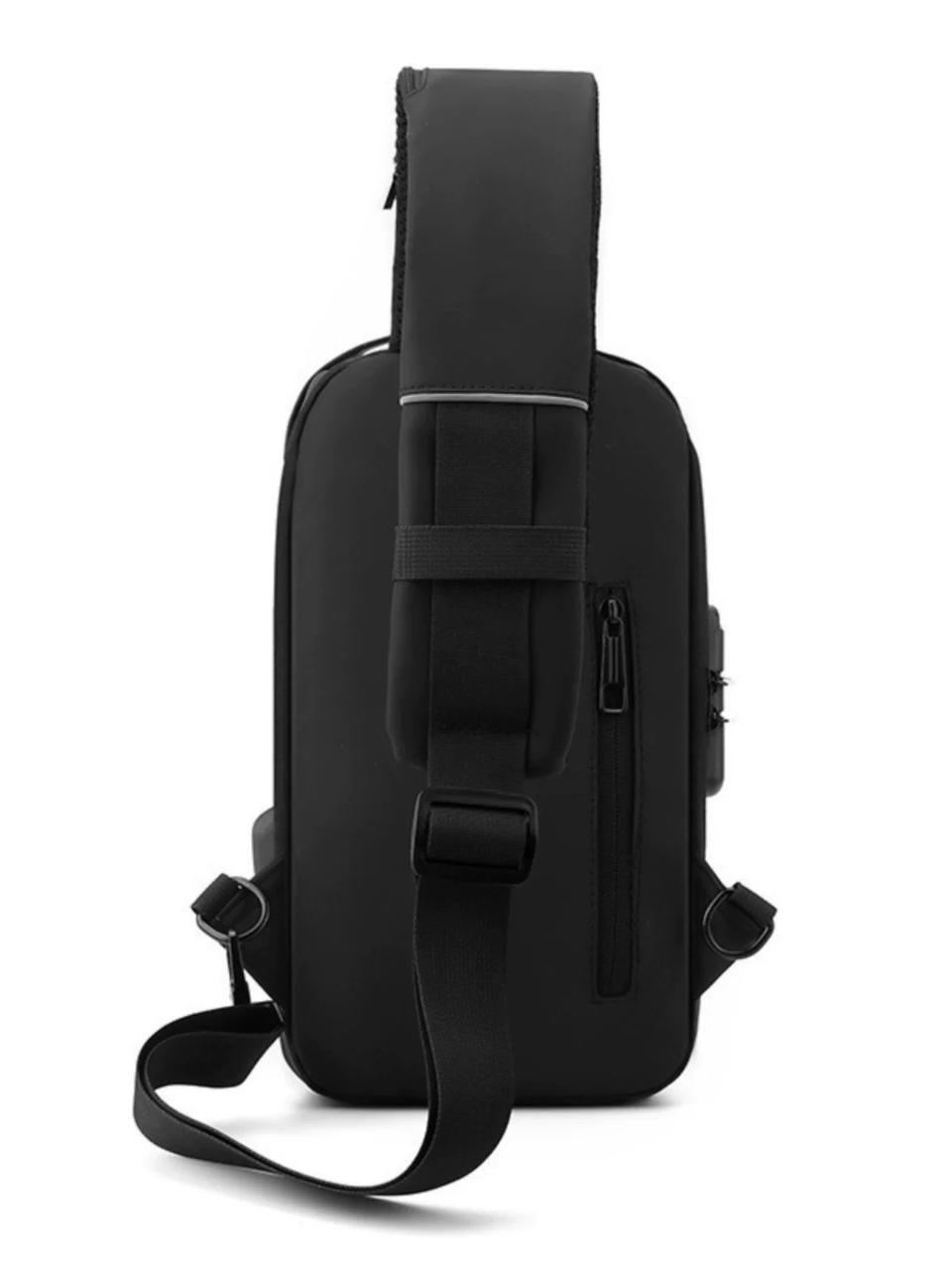 Multi-Functional Anti-Theft Shoulder Bag Combination Lock And Waterproof Chest Bags USB Charging Port Sling Shoulder Bag