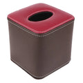 Executive Two-Tone Leather Tissue Box