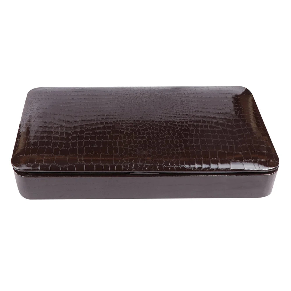 Croc Leather Valet Organizer Box