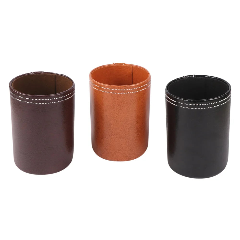 Classic Leather Desk Pen Holder