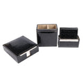 Premium Crocodile Finish Desk Organizer Set