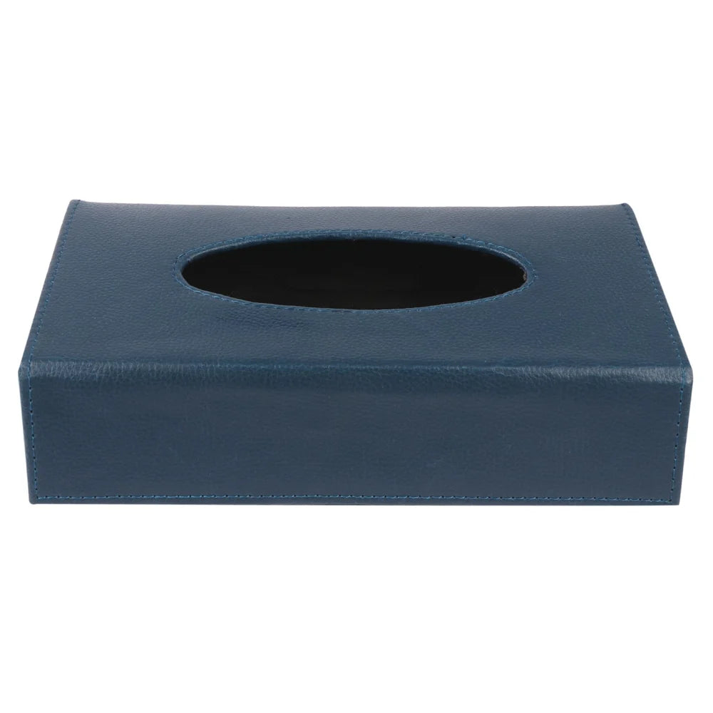 Signature Leather Tissue Case – Blue Edition