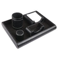 Executive Leather Desk Organizer Set – 5 Piece