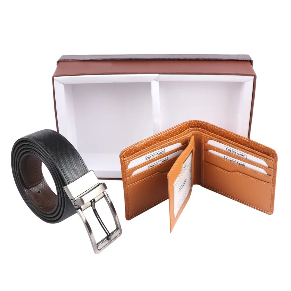 Men’s Belt & Wallet Gift Set