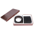 Black Leather Belt & Wallet Gift Set