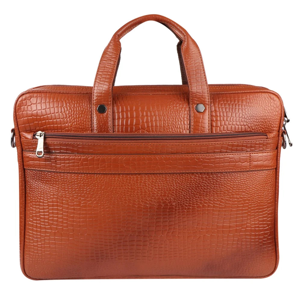 Tan Pure Leather Laptop Bag