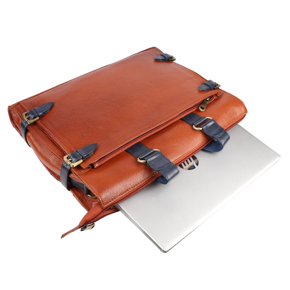 Urban Executive Leather Laptop Bag