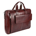 Classic Brown Leather Office Laptop Bag